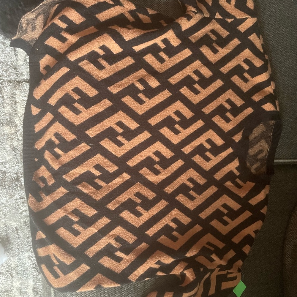 Fendi Brown and Black Patterned Shirt